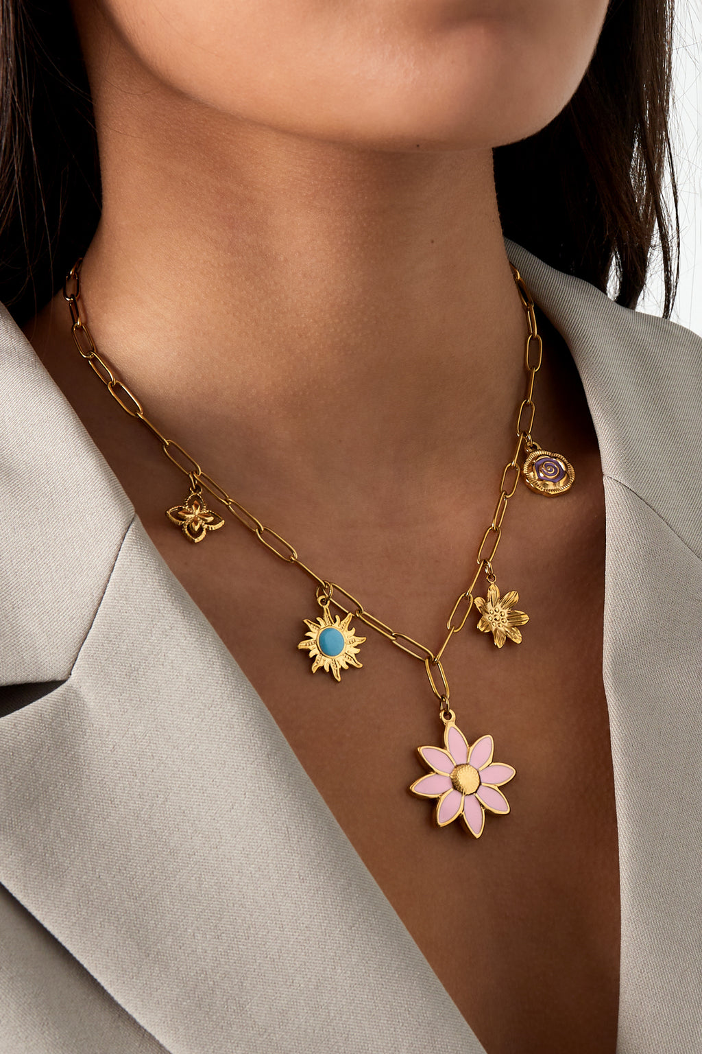 charm necklace bloom & blink