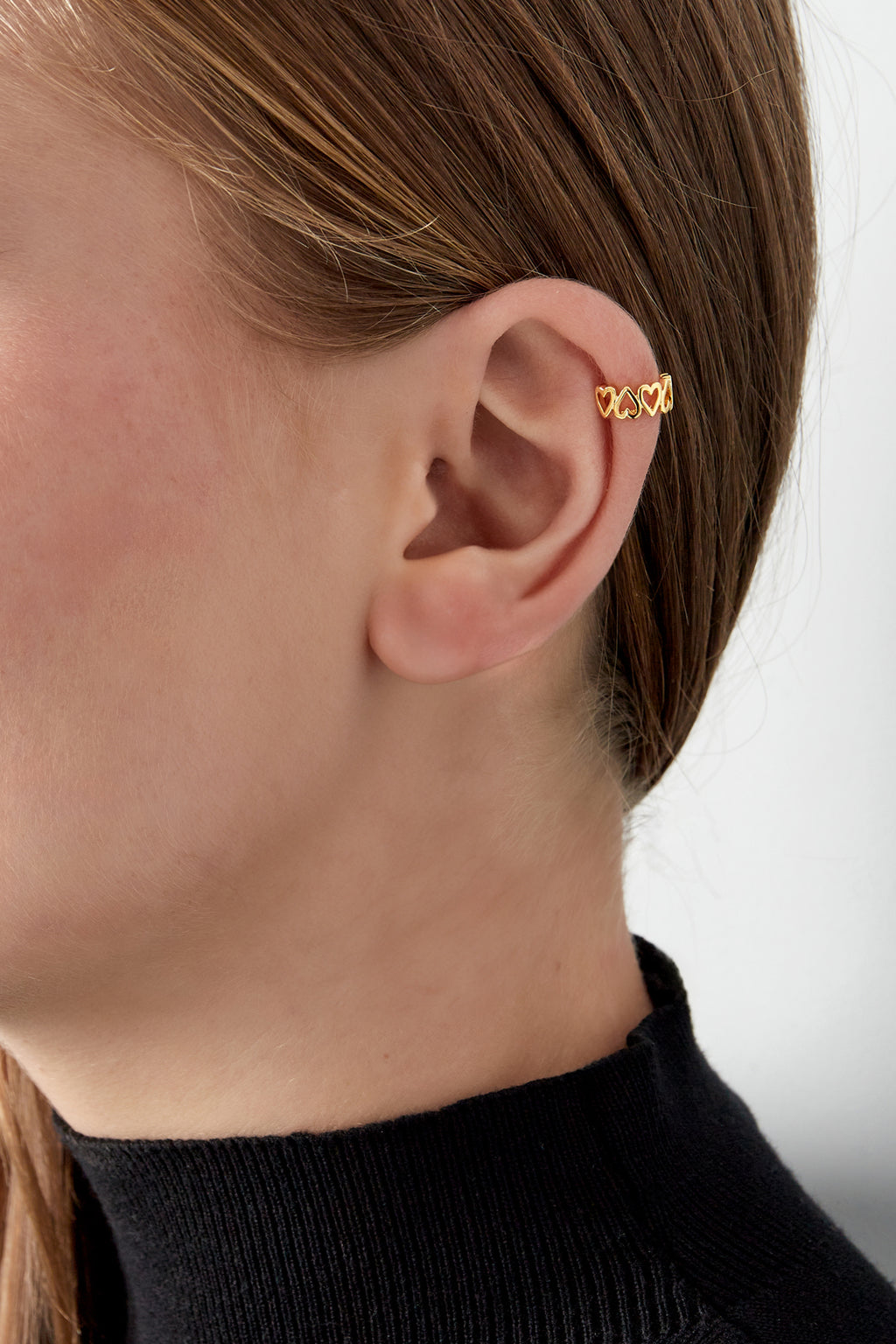 Earcuff Heart Bliss - Silver Color color