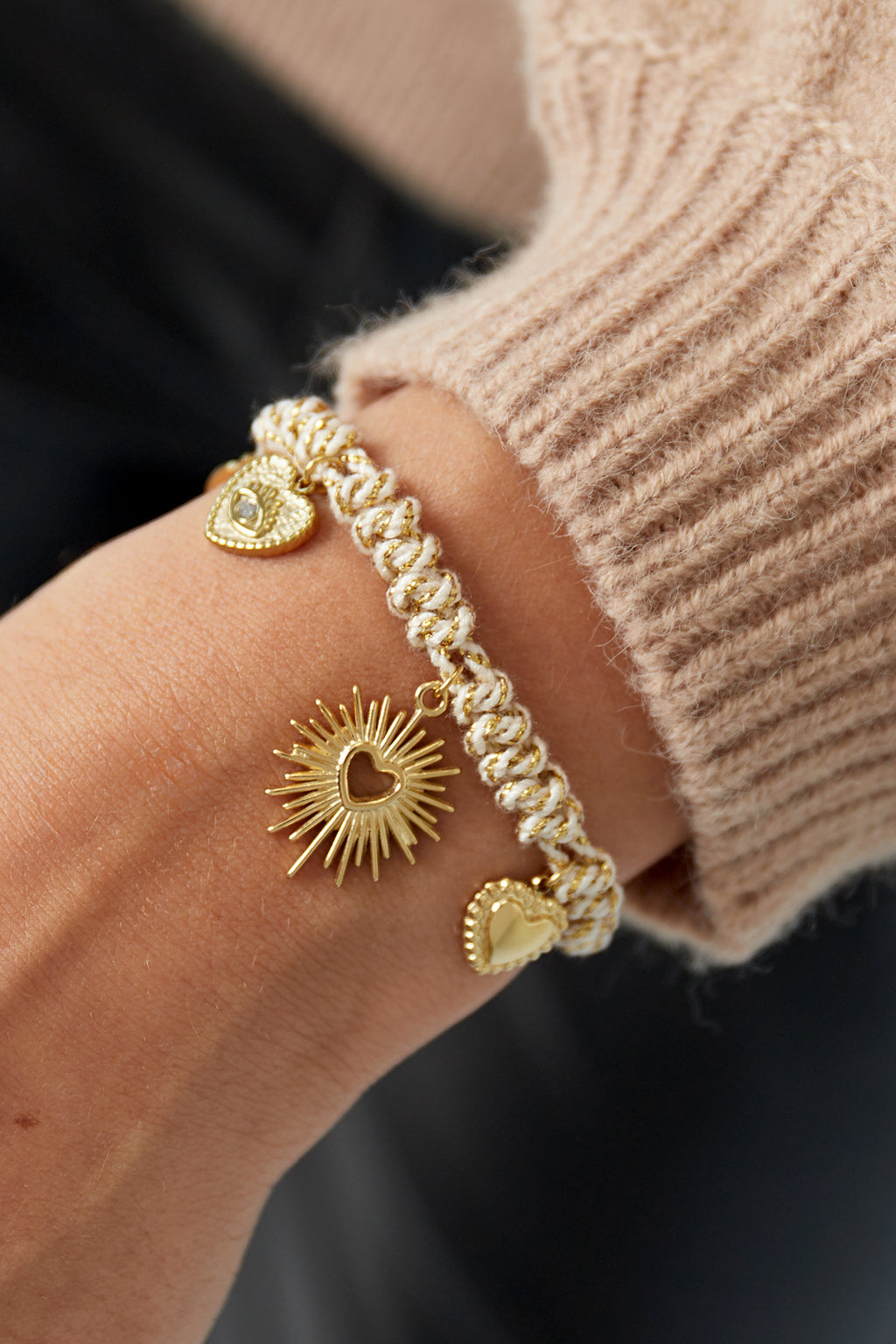 bracelet linked in love - green and 