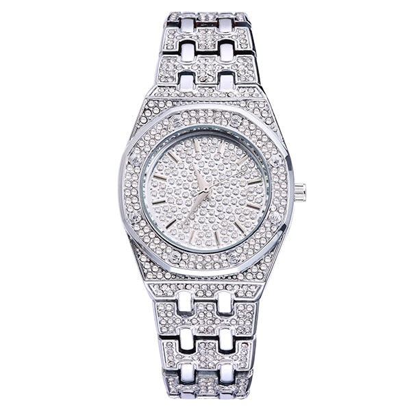 MISSFOX  2528 Silver Women's Watch Casual Dress Ladies Watch Fashion Waterproof Steel Quartz Wrist Watches For Women Valentines Gift