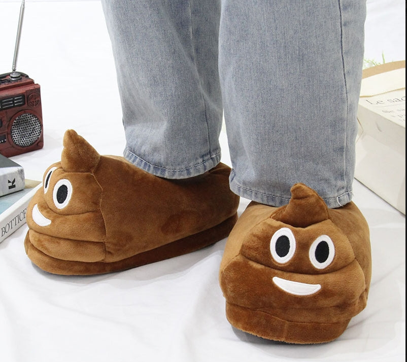 Plush Poop Slippers, Cute Funny  Poop Indoor Creative Warm Cotton Shoes Wholesale