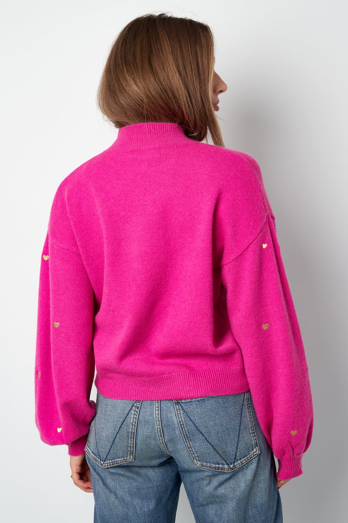 Acrylic Knit Sweater Casual Heart Pattern Fall/Winter