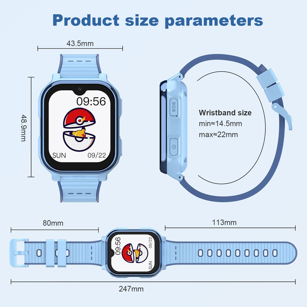 Children's Smart Watch with 4G GPS Location Android WhatsApp Video Call Function