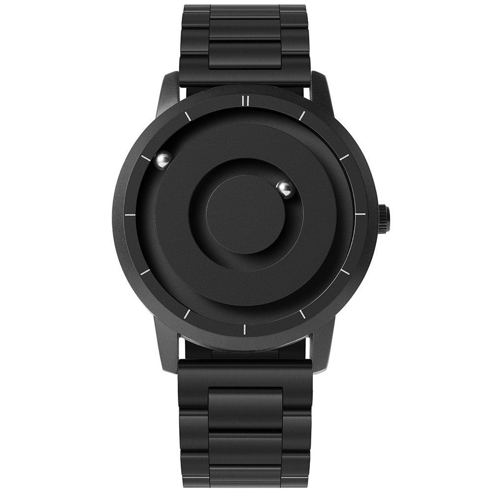Creative Trendy Student Ball Bearing Metal Unisex Fashion Sport Quartz Watch Blue Steel Dial