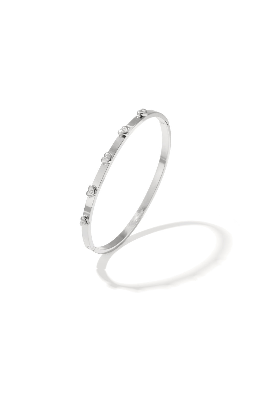 Bangle with heart details