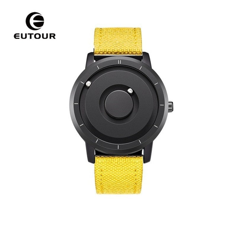 Creative Trendy Student Ball Bearing Metal Unisex Fashion Sport Quartz Watch Blue Steel Dial
