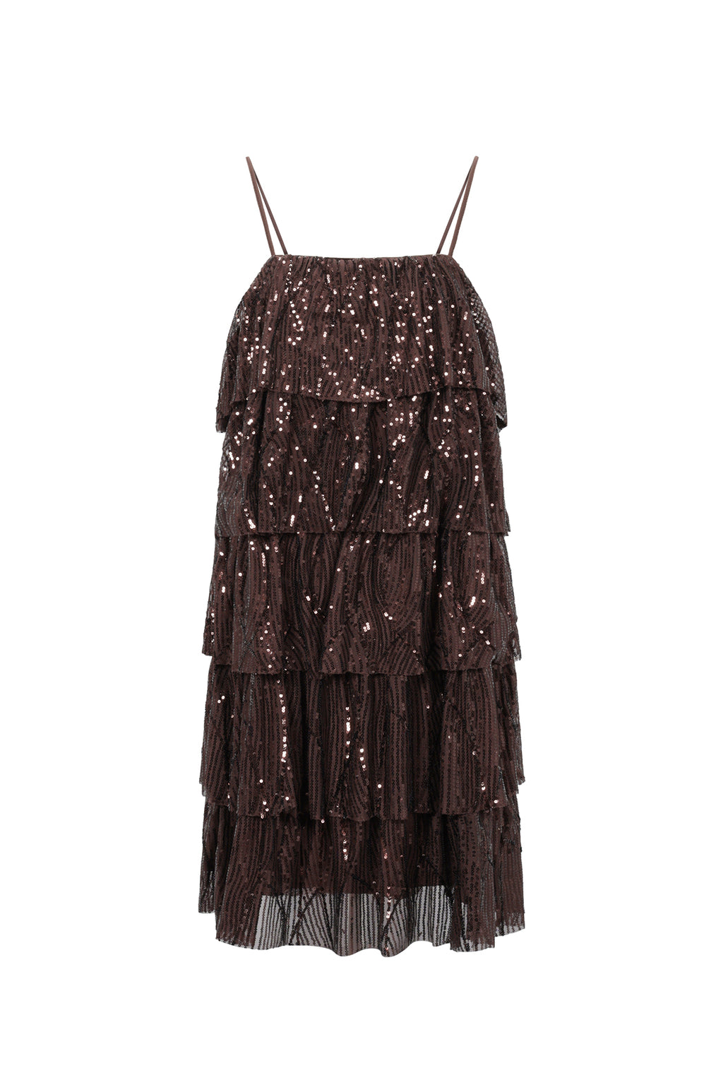 Woven Polyester Fiber Women's Mini Dress Elegant Sequins