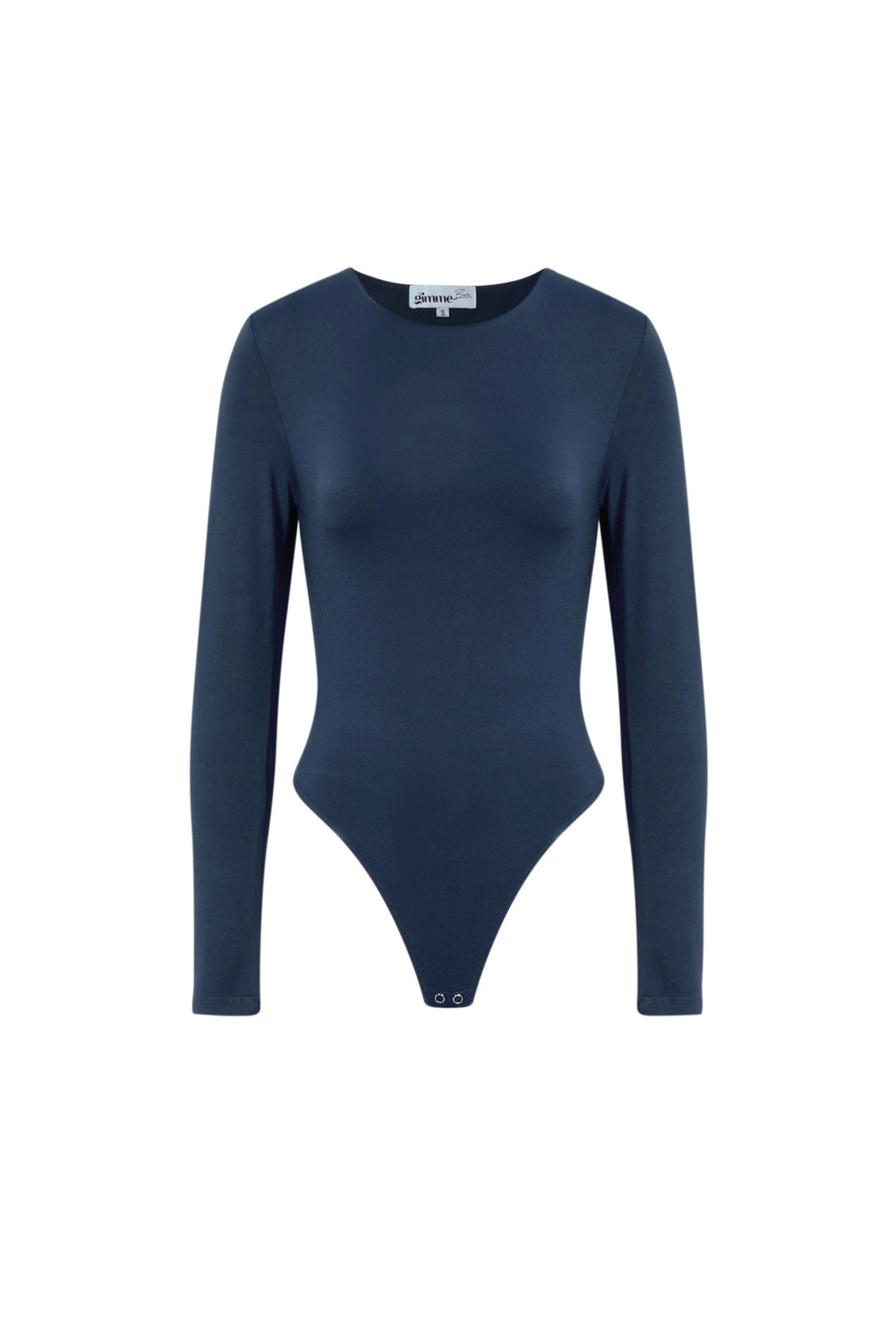 Knitted Nylon Shapewear Bodysuit Basic Solid Color