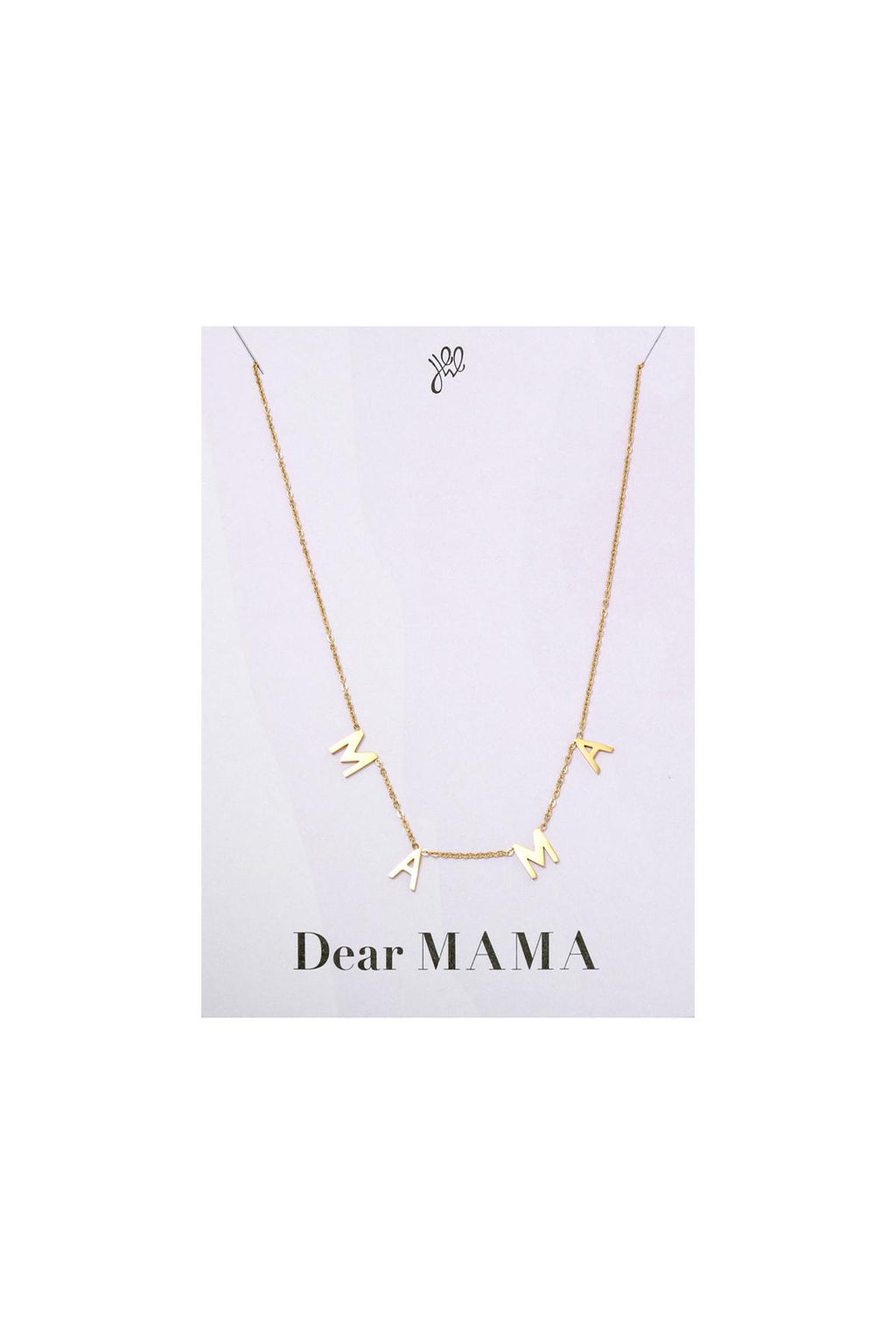 Necklace  Dear Mama Gold Color Stainless Steel