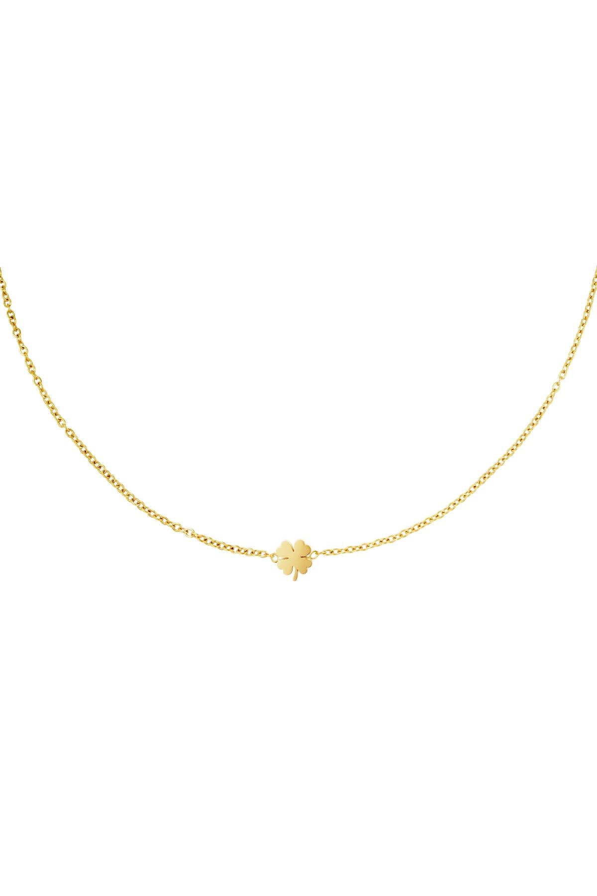 stainless steel necklace clover