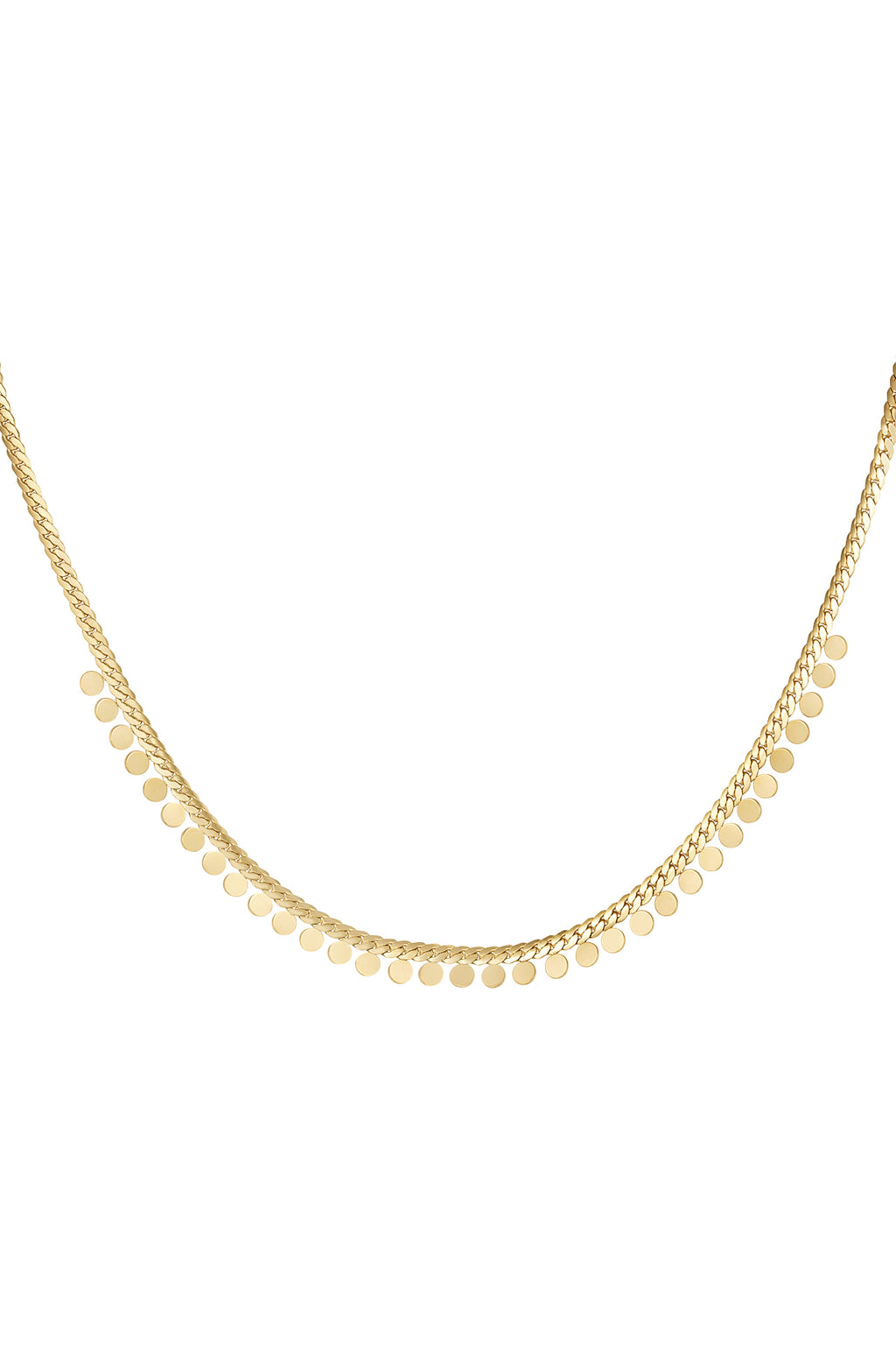 Necklace coins - Silver Color Stainless Steel