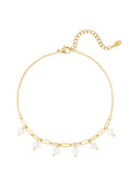 anklet links with pearls