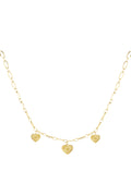 necklace three hearts coins