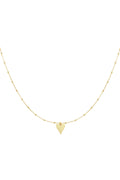 necklace with balls and heart charm