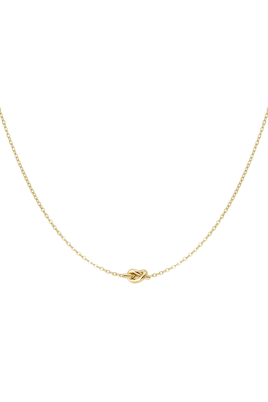 simple necklace with knotted charm
