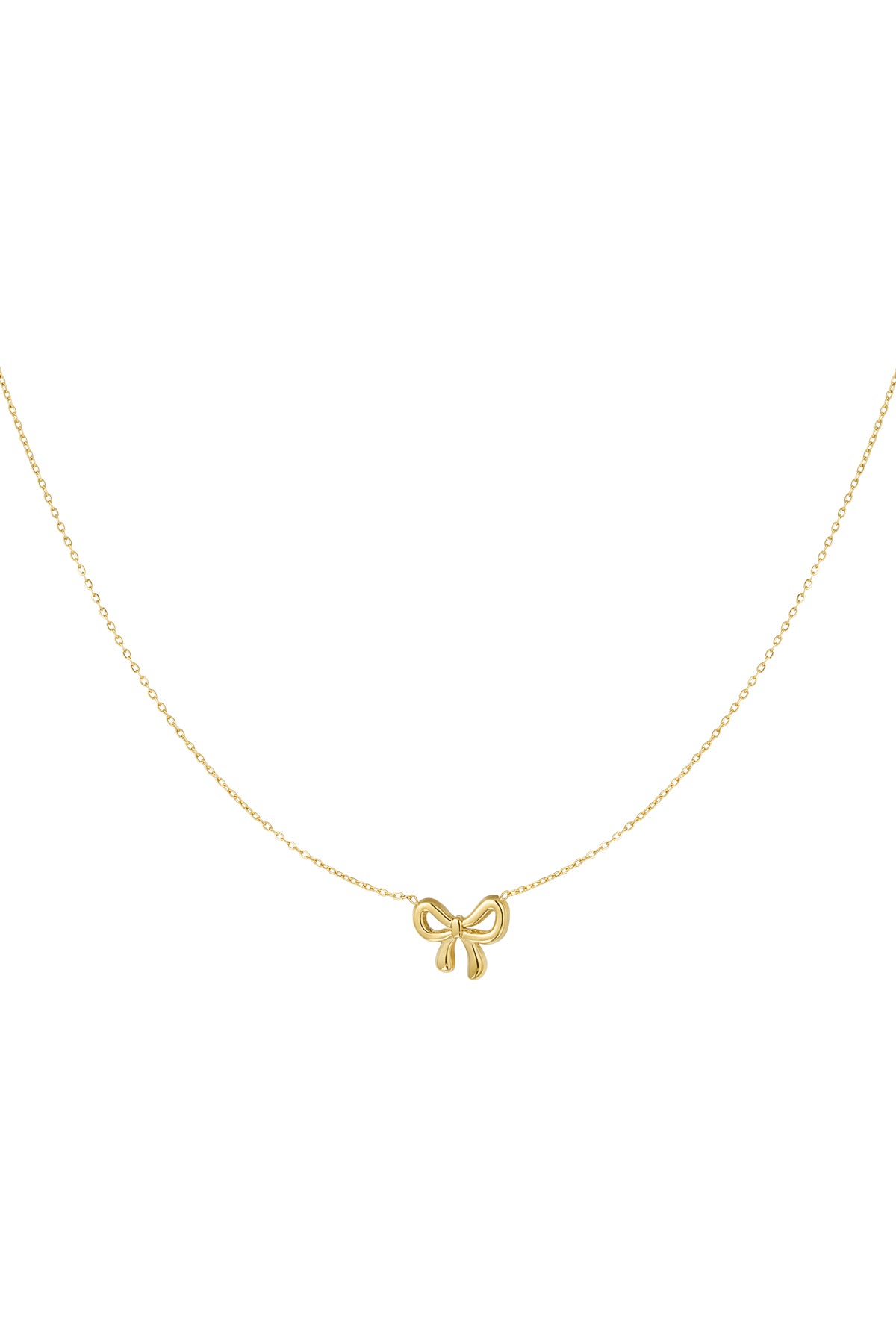 simple bow necklace