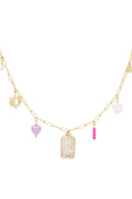 tiny moon charm necklace