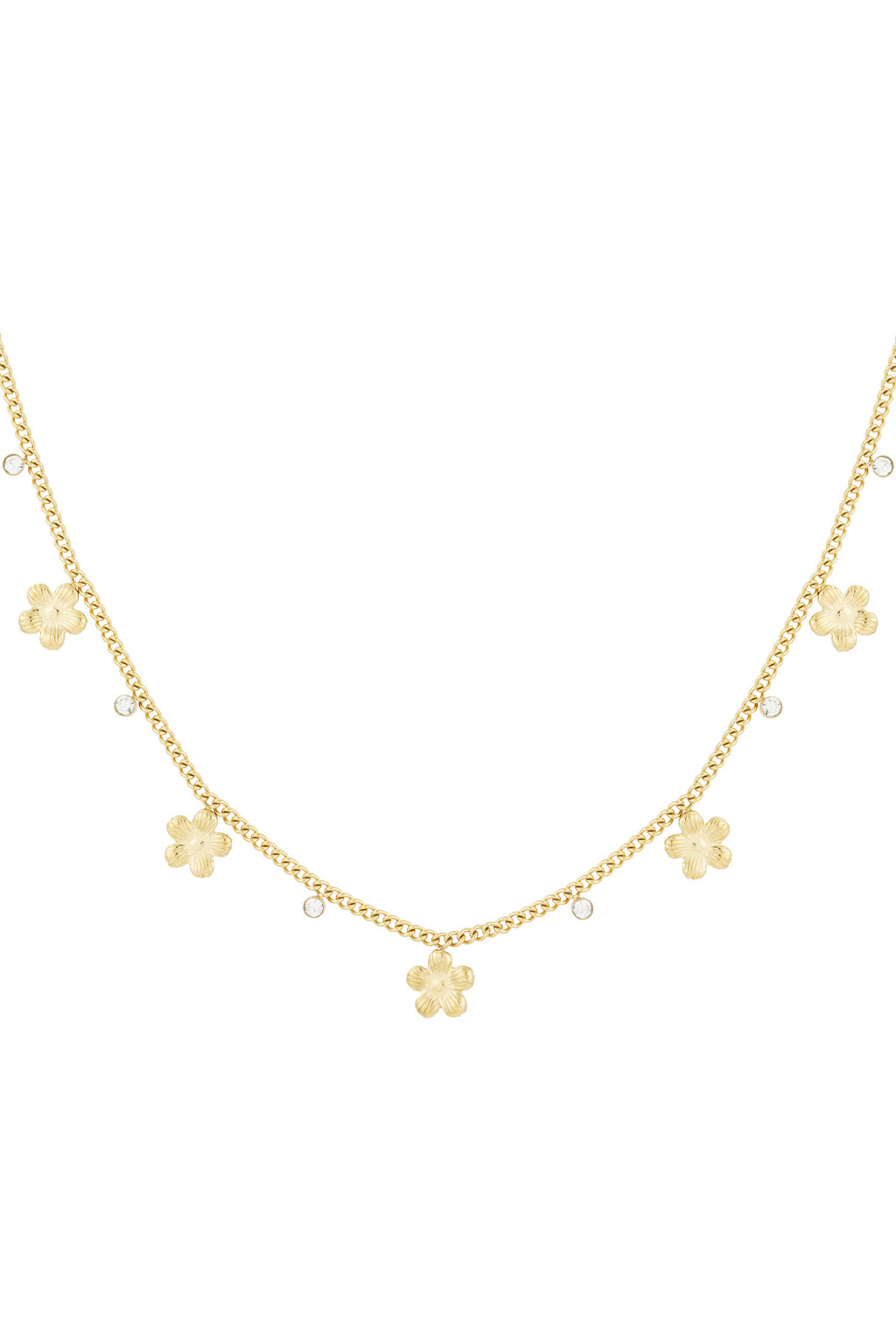 gleaming flower necklace