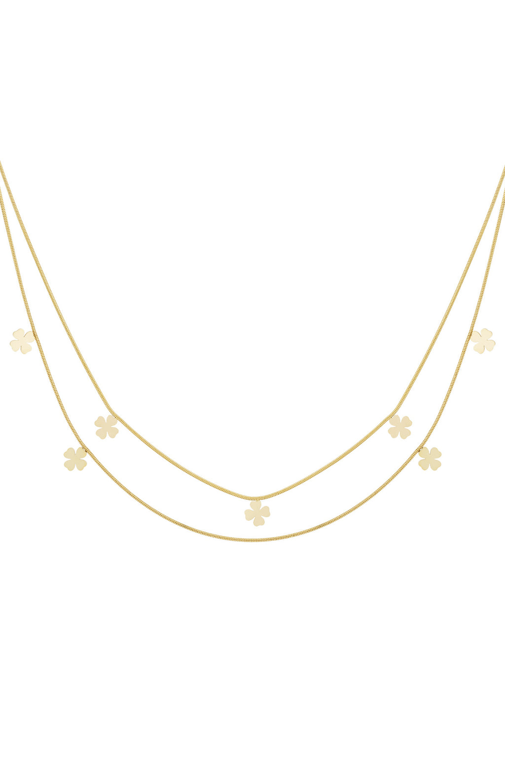 double clover necklace