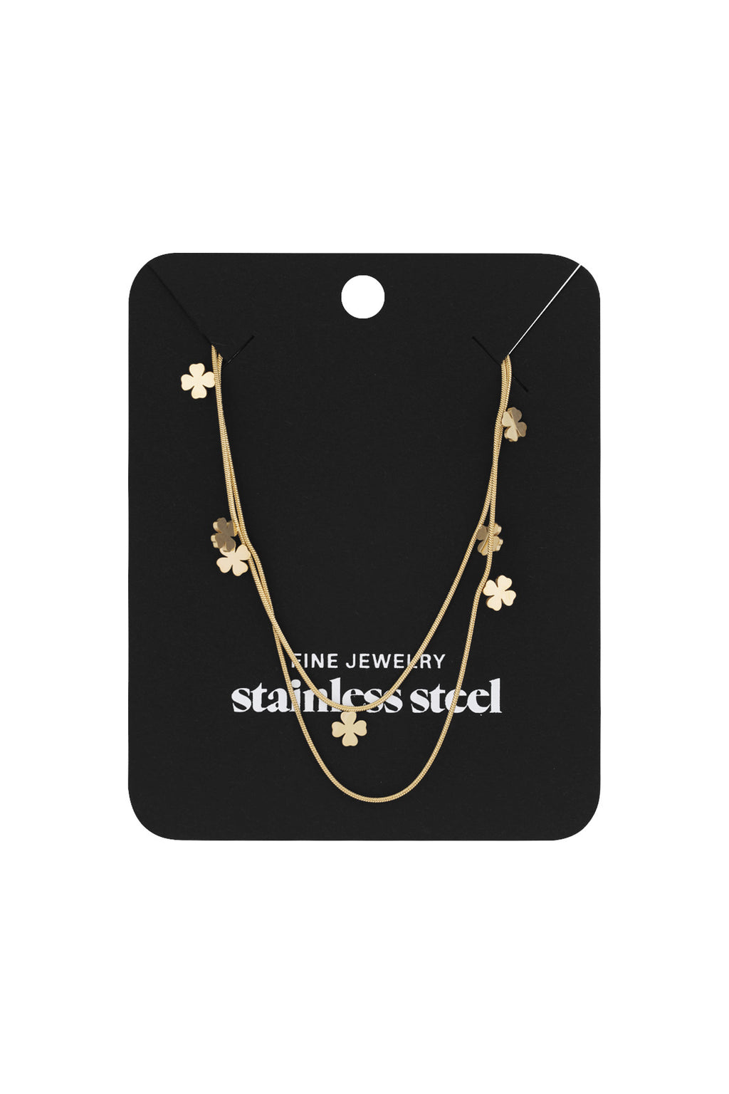 double clover necklace