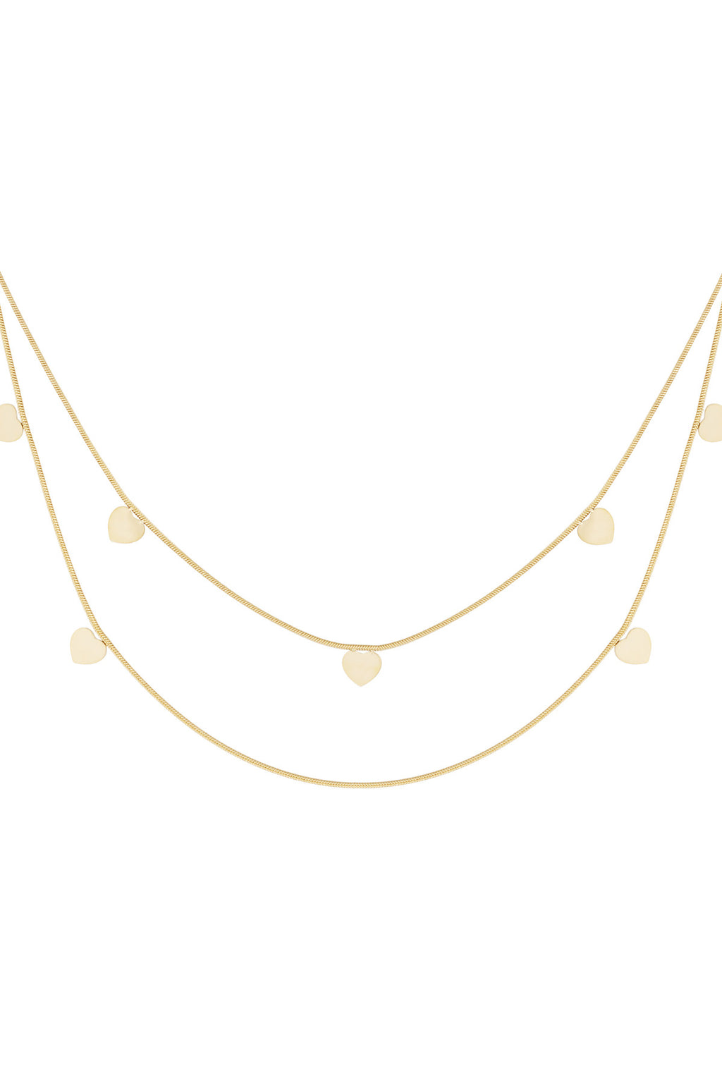 double heart necklace