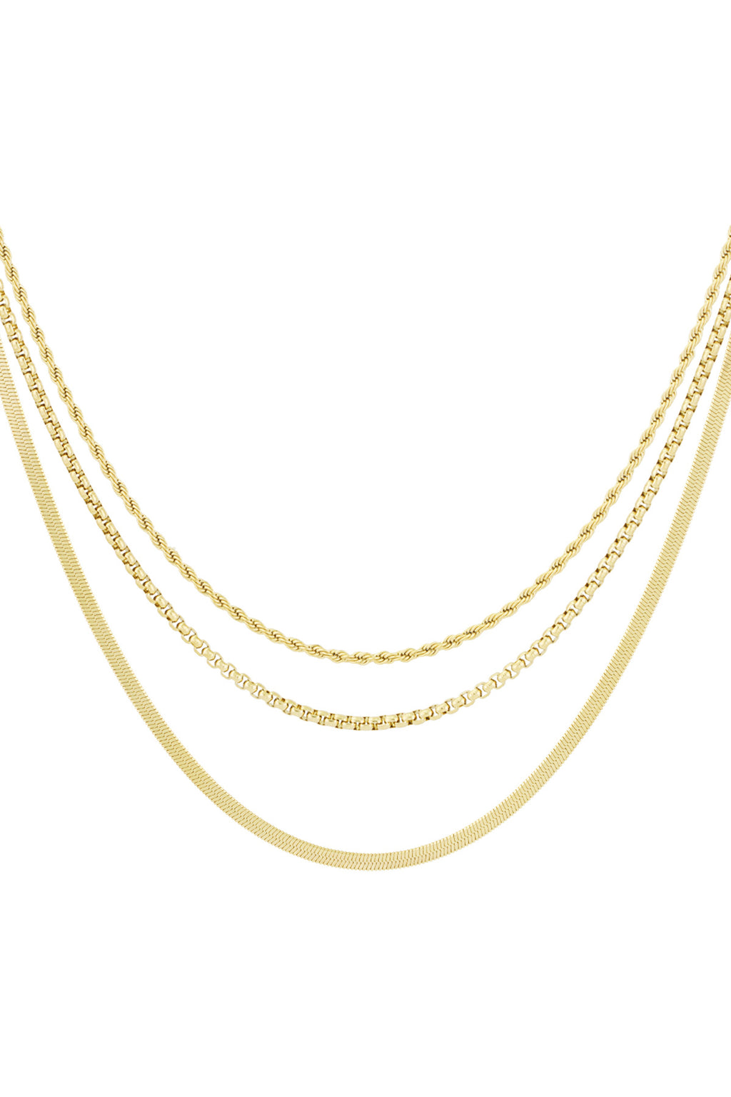 layered textures necklace