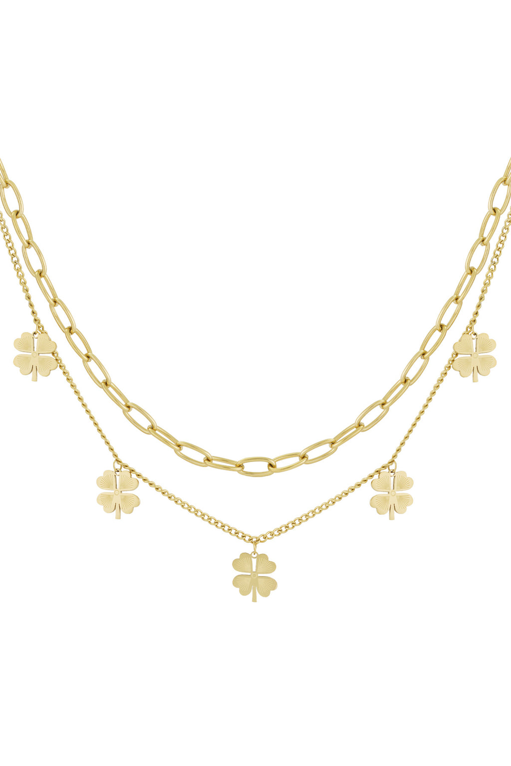 layered luck necklace