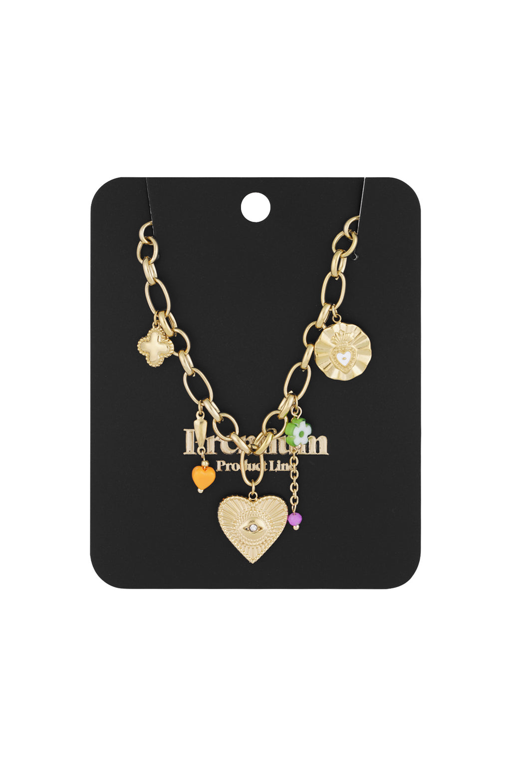 charm necklace eye wedge