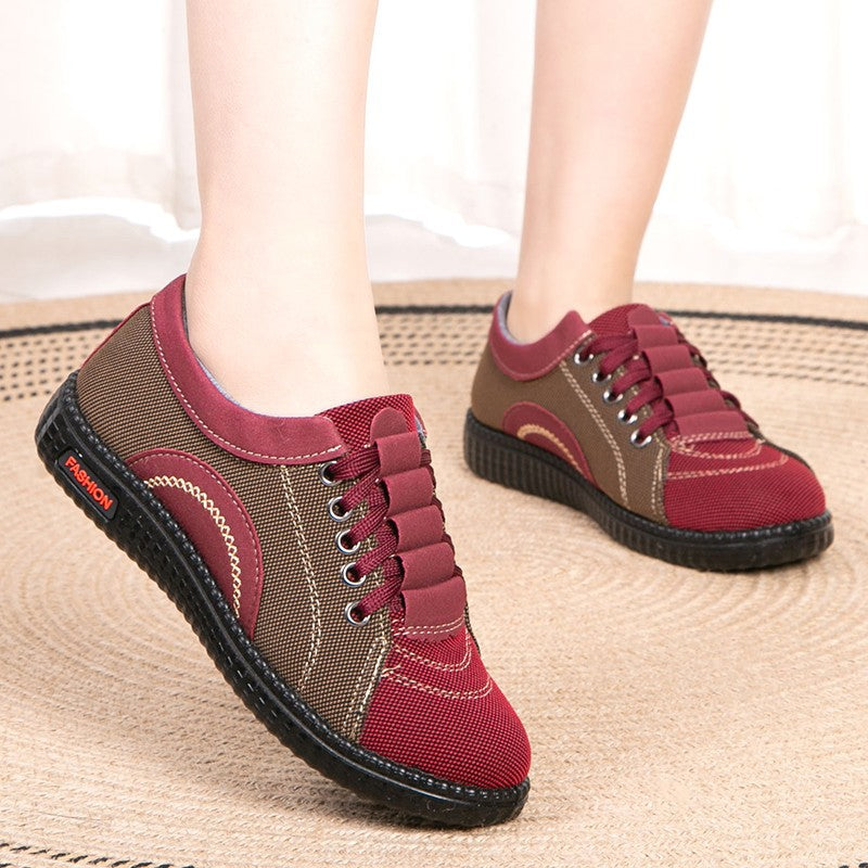 Lightweight non slip flat heel deep cut shoes with soft sole single shoe