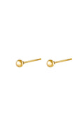 Earrings Midi Dot Silver Color Stainless Steel