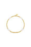 Bracelet pearl mix Gold Color Stainless Steel