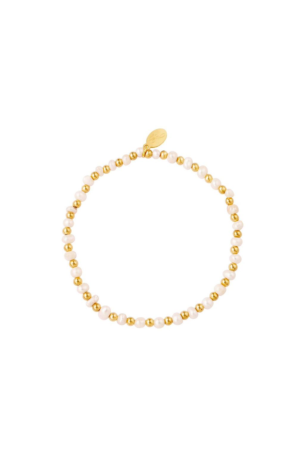 Bracelet pearls Gold Color Stainless Steel