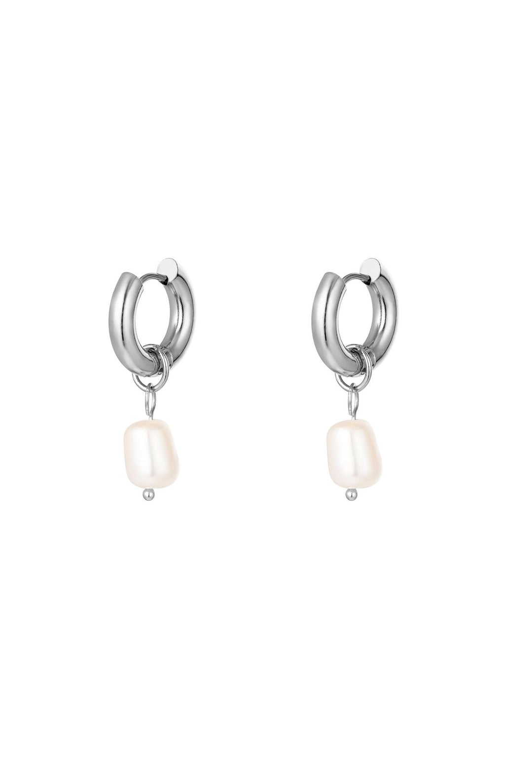 stainless steel earrings pearls simple