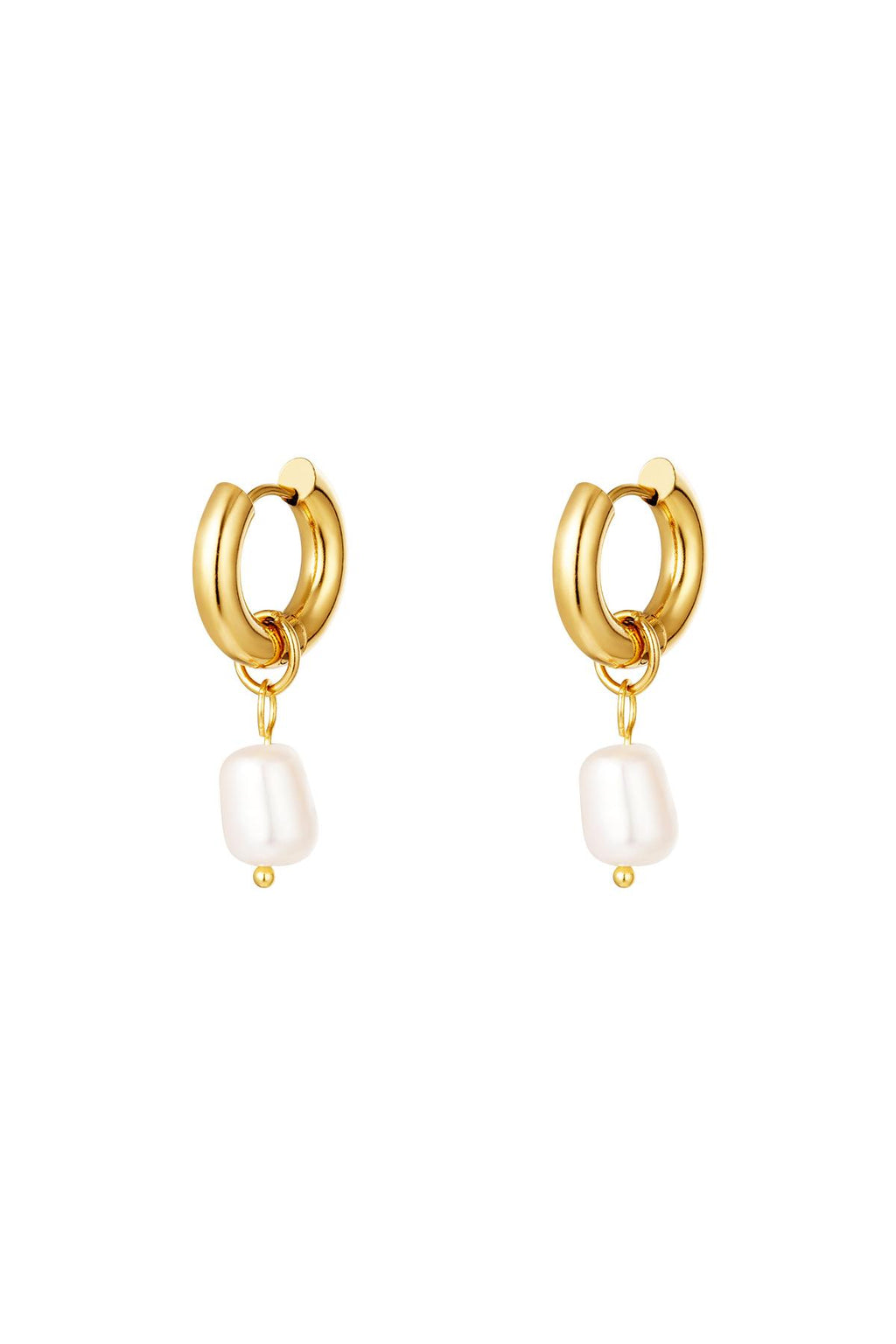 stainless steel earrings pearls simple