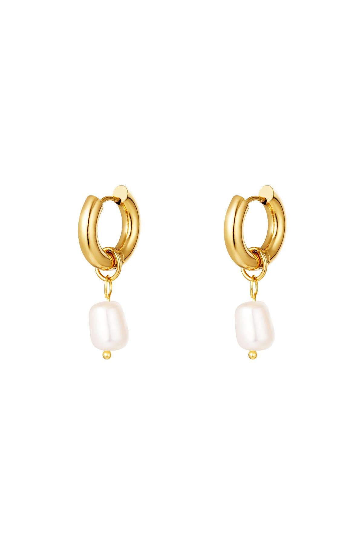 stainless steel earrings pearls simple