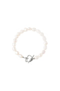 Bracelet pearl heart closure Gold Color Stainless Steel