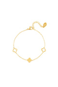 Bracelet clovers Gold Color Stainless Steel