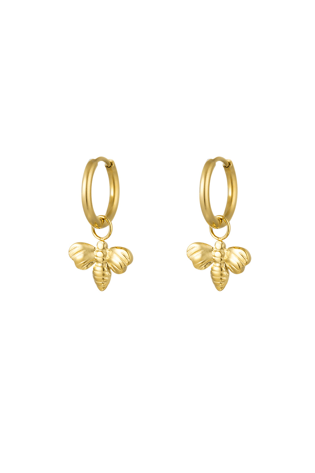 earrings with charm "bee"