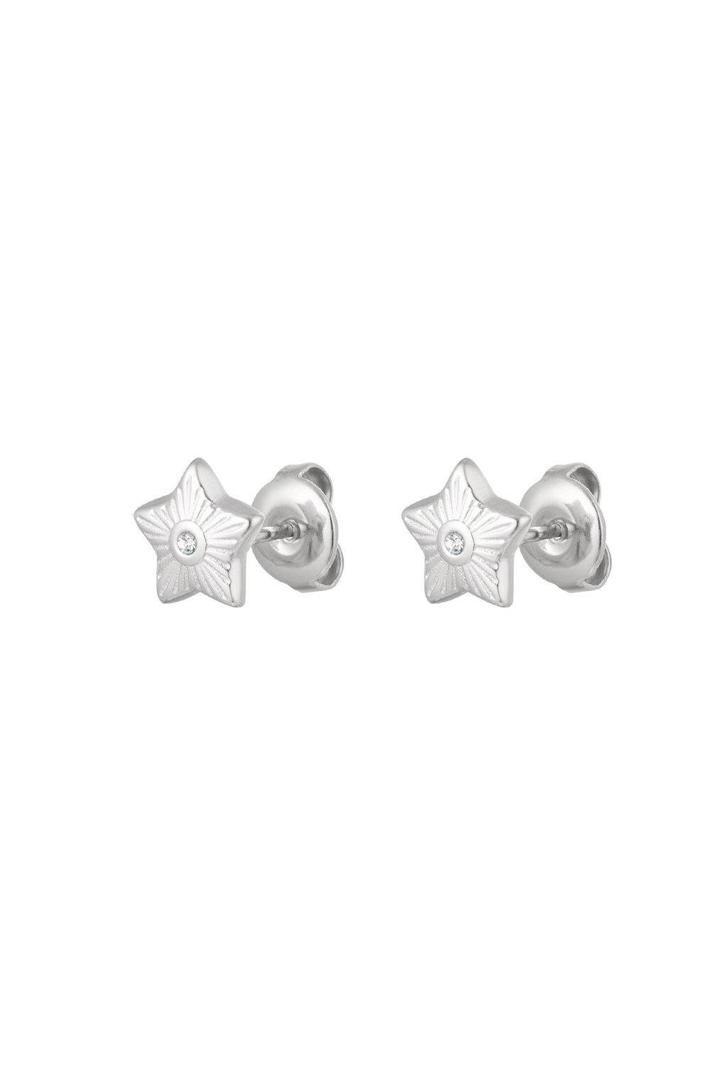 Ear studs star - Silver Color color
