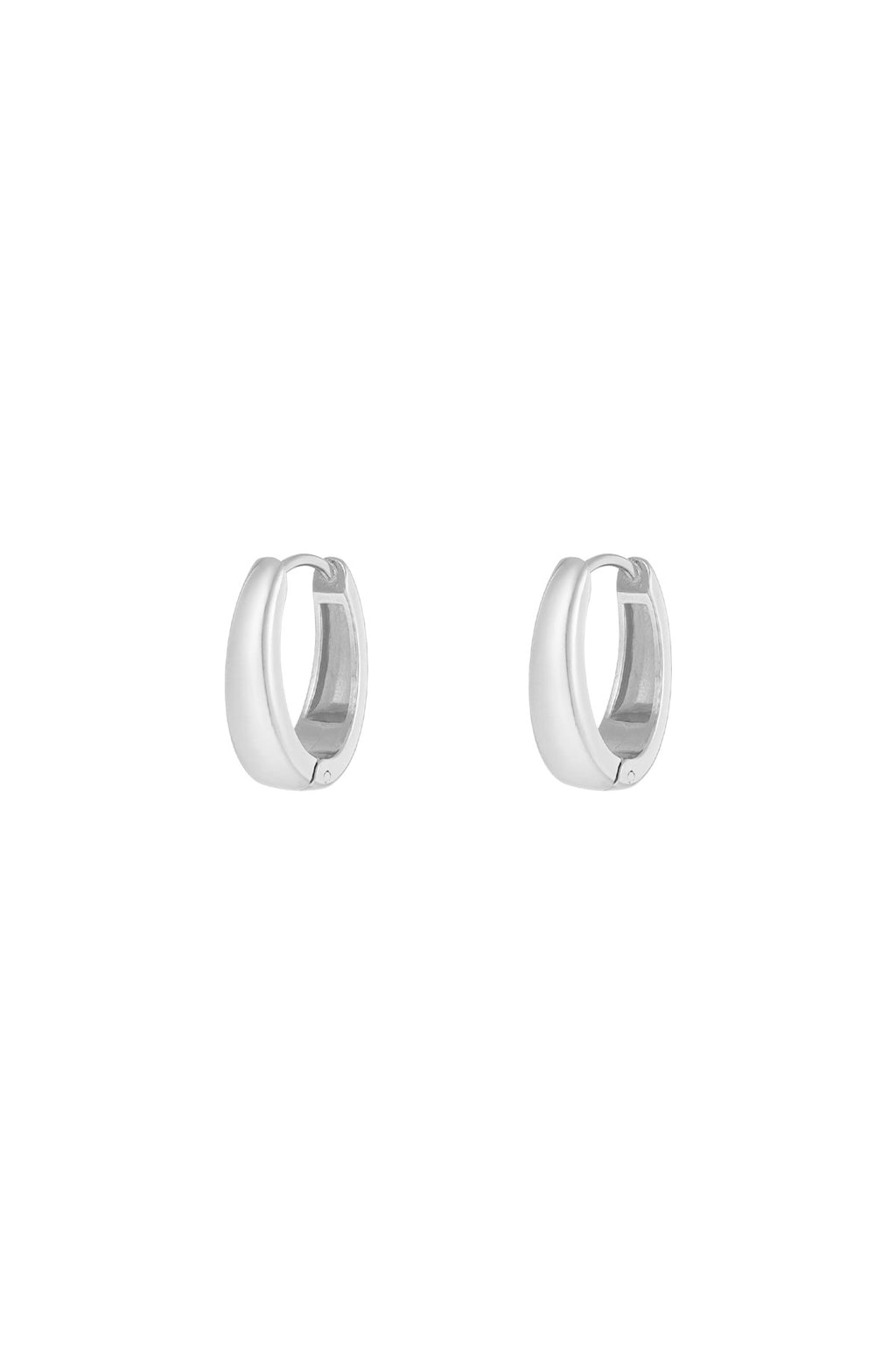 Graceful mini hoops earrings - Silver Color color