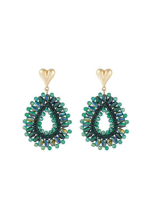 Beaded Love earrings