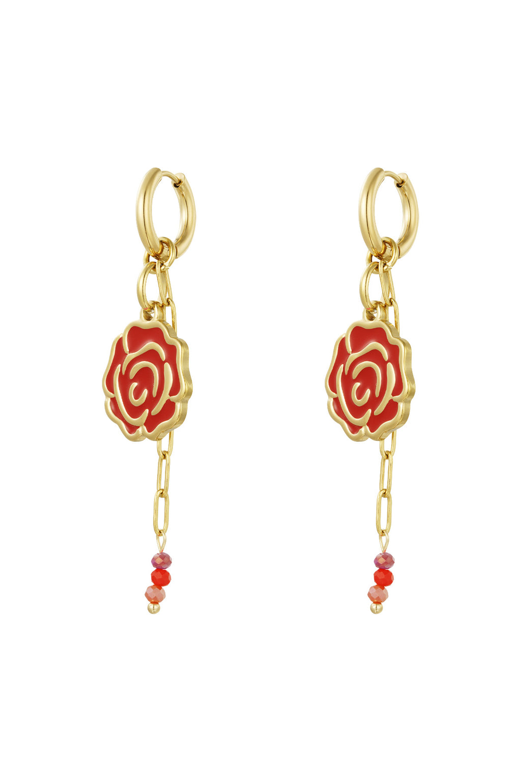 Earrings sweetheart rose