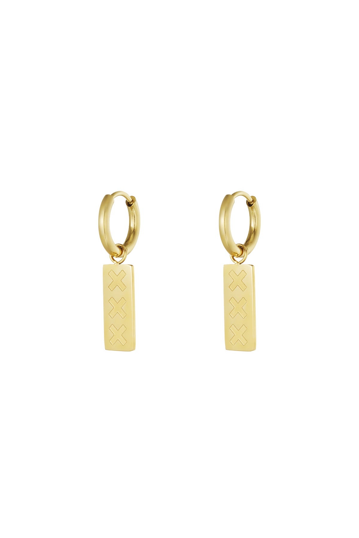 Amsterdam X earrings - Silver Color color