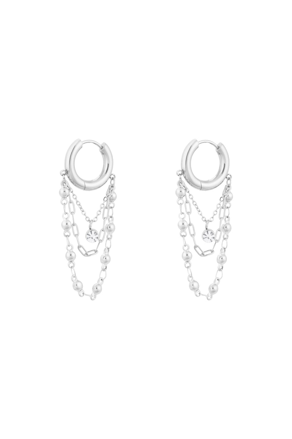 earrings chained up