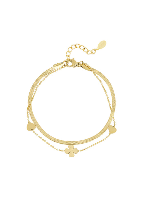bracelet clover heart