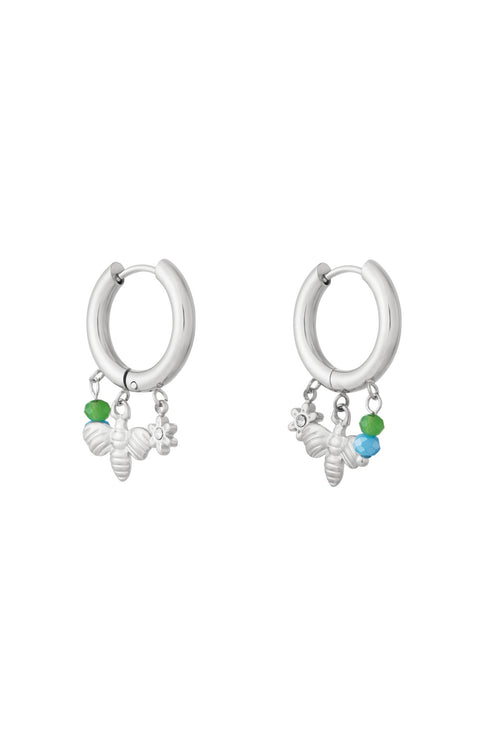 bee charm earrings