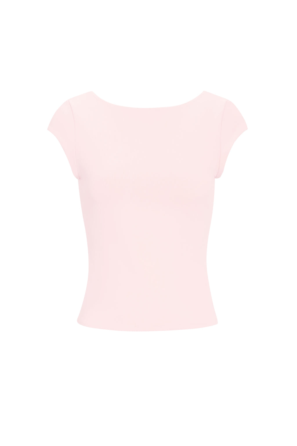 Nylon Knitted Women's T-shirt Basic Solid Color Spring/Summer