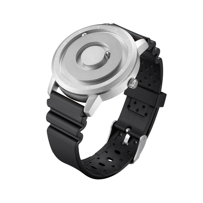Creative Trendy Student Ball Bearing Metal Unisex Fashion Sport Quartz Watch Blue Steel Dial