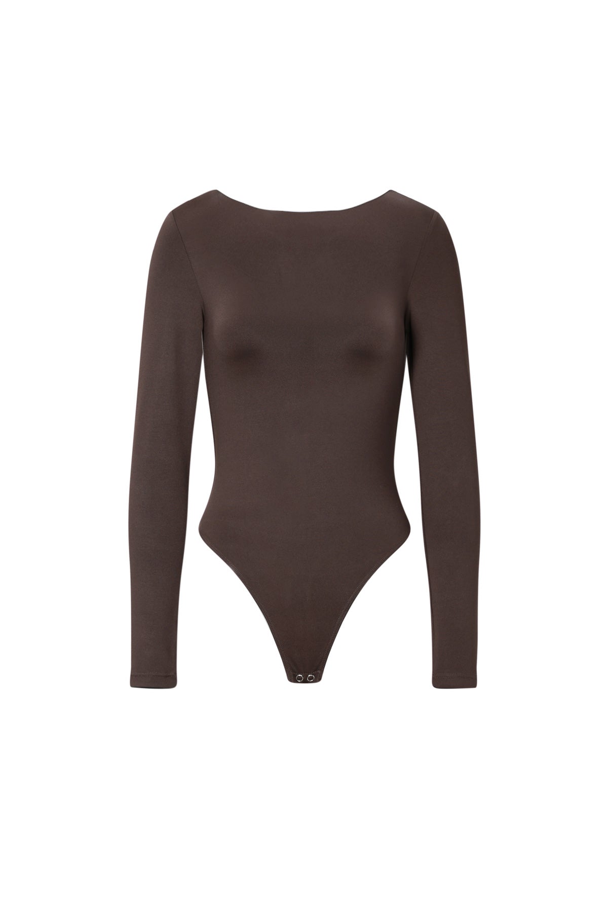 Knitted Nylon Shapewear Bodysuit Basic Solid Color