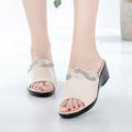 Women's Sandals High Heel Waterproof Platform Thick Sole Casual Shoes Plus Size 43